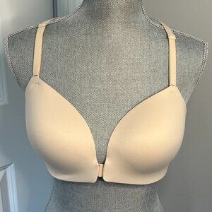 Soma Enbliss Front Close Racerback Bra Size 36C Nude NWOT